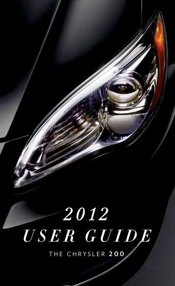 2012 Chrysler 200 Sedan User's Guide