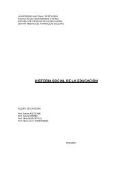 Historia socio-política del sistema educativo argentino - Facultad de ...