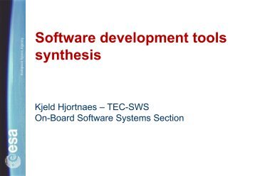 Software development tools synthesis - Microelectronics - ESA