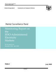 Monitoring Report on the IESO-Administered Electricity Markets