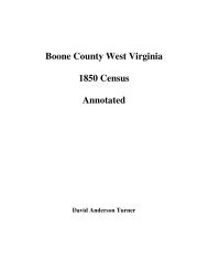 Boone County West Virginia 1850 Census Annotated