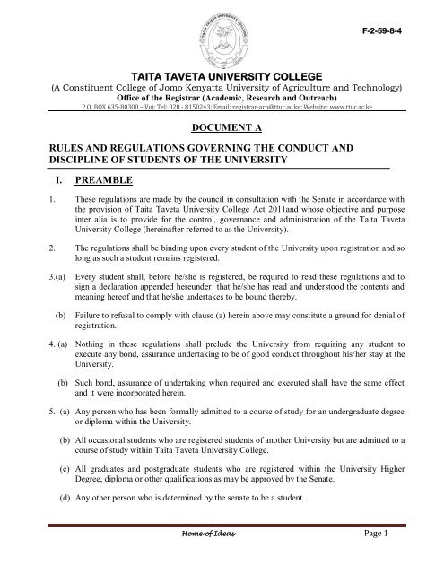 F-2-59-8-4: Students' Regulation Declaration - Taita Taveta ...