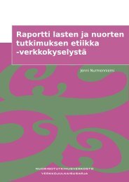 Raportti lasten ja nuorten tutkimuksen etiikka -verkkokyselystÃ¤