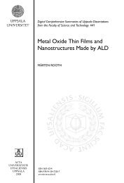 Metal Oxide Thin Films and Nanostructures Made by ... - DiVA Portal