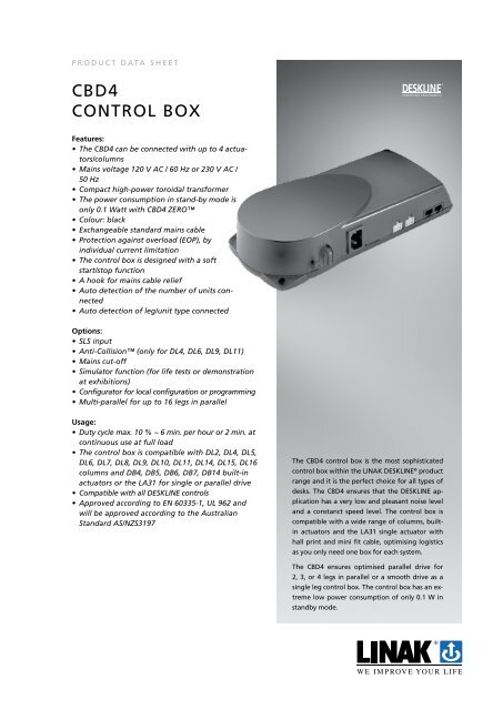cBd4 coNtroL BoX - Linak