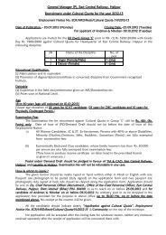 General Manager (P), East Central Railway, Hajipur Recruitment ...