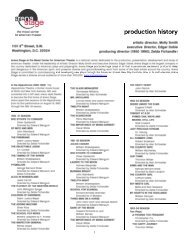 Production History (PDF) - Arena Stage