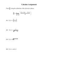 Derivatives by Definition