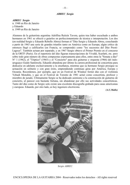 Enciclopedia de la Guitarra A - Just Classical Guitar Club