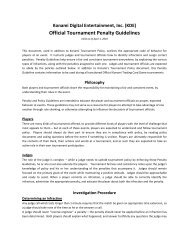 Official Tournament Penalty Guidelines - Yu-Gi-Oh!