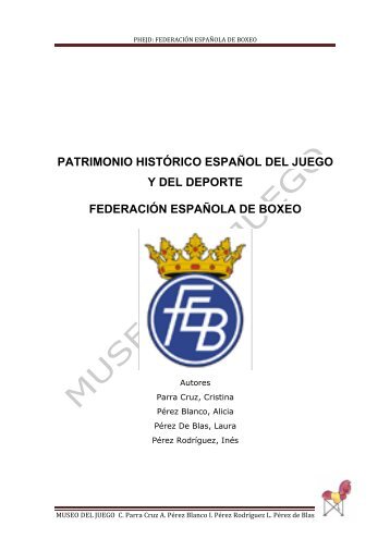 federación española de boxeo - Museo del Juego
