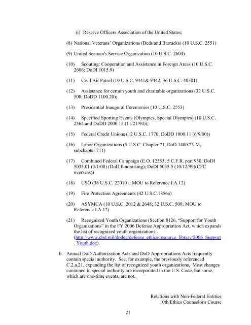 relations with non-federal entities - United States Department of ...