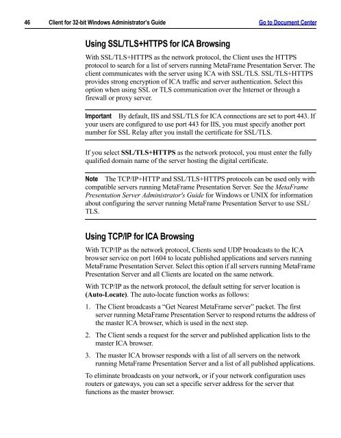 Client for 32-bit Windows Administrator's Guide - Citrix Knowledge ...