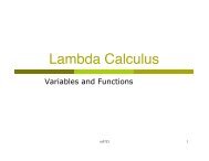 Fundamentals --- The Lambda Calculus