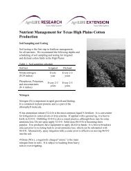 Nutrient Management for Texas High Plains Cotton Production