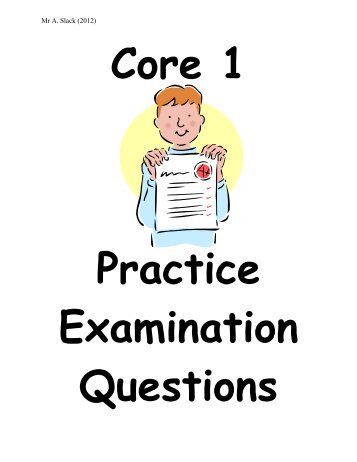 Core 1 Question Book.. - Mr Barton Maths