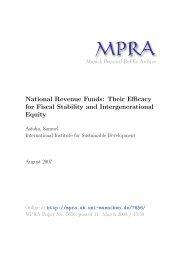 National Revenue Funds: Their Efficacy for Fiscal Stability and ...