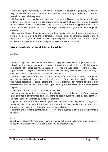 Codice contro le discriminazioni - Assemblea Legislativa