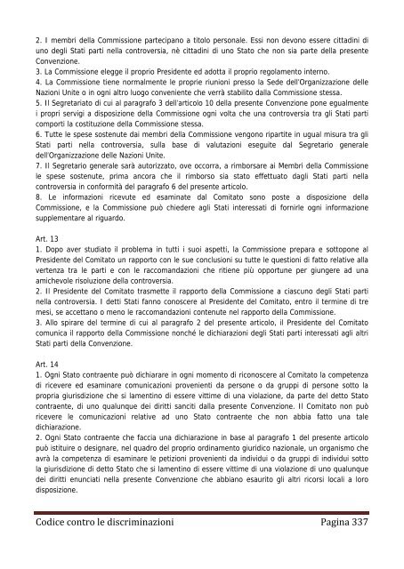 Codice contro le discriminazioni - Assemblea Legislativa