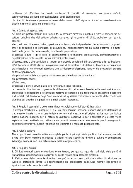 Codice contro le discriminazioni - Assemblea Legislativa