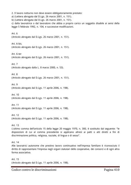 Codice contro le discriminazioni - Assemblea Legislativa