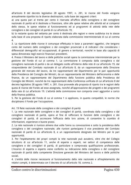 Codice contro le discriminazioni - Assemblea Legislativa