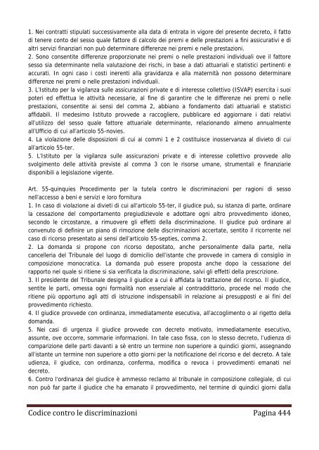 Codice contro le discriminazioni - Assemblea Legislativa