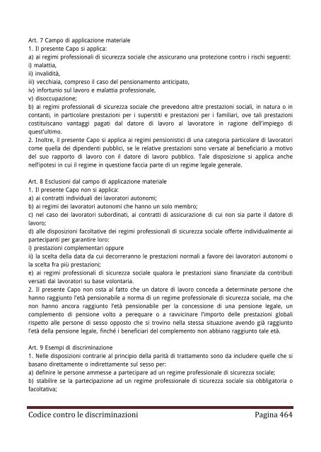 Codice contro le discriminazioni - Assemblea Legislativa