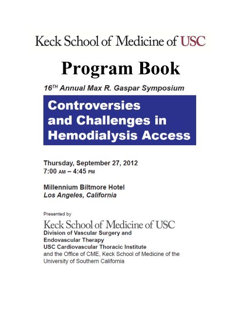 Program Book - Keck School of Medicine of USC - University of ...