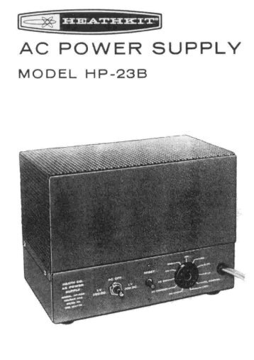 Heathkit HP-23B AC power supply - Italy