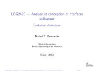 LOG2420 â Analyse et conception d'interfaces utilisateur ... - Cours