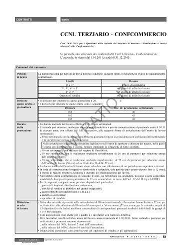 ccnl terziario - confcommercio - Ratio