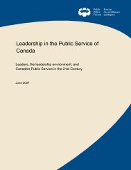 Leadership in the Public Service of Canada - Public Policy Forum