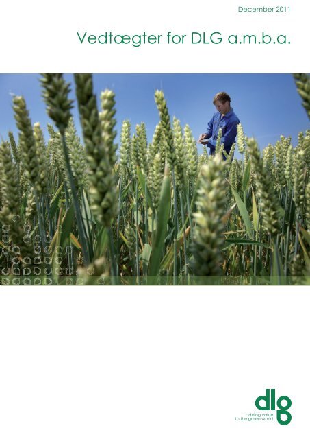 VedtÃ¦gter for DLG a.m.b.a. - DLG Tele