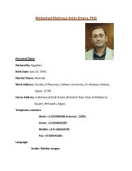 Mohamed Mahrous Amin Emara, PhD - Helwan University