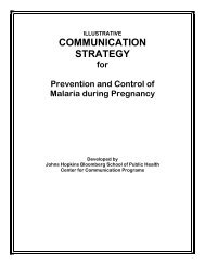 Illustrative Communication Strategy for Prevention and ... - Jhpiego