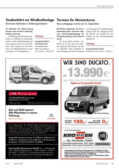 Vestisches Handwerk - Das Magazin der Kreishandwerkerschaft ...