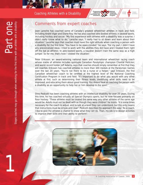 Coaching Athletes with a Disability - Coaching Association of Canada