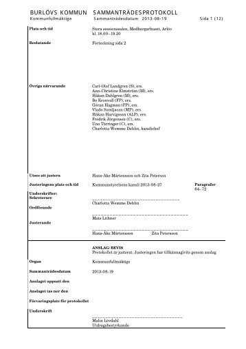 KF 2013-08-19 - Protokoll.pdf - Burlövs kommun