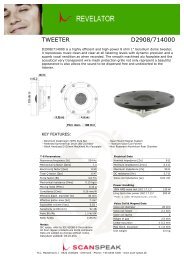 Datasheet D2908/714000 - Scan-Speak