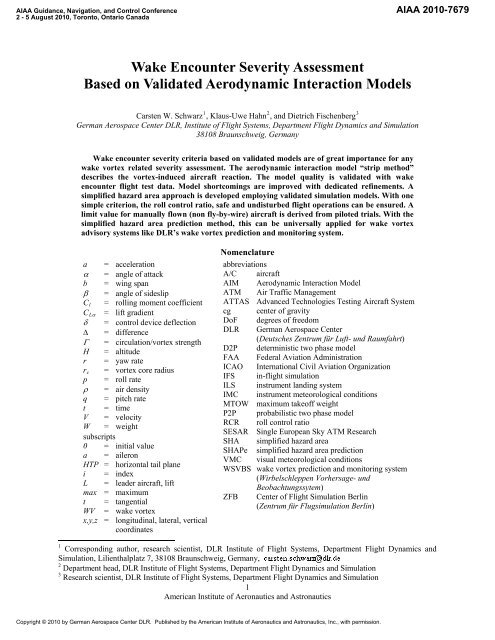 Wake Encoutner Severity Assess…