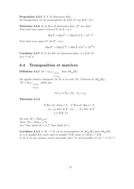 Cours AlgÃ¨bre DeuxiÃ¨me annÃ©e de licence de MathÃ©matiques.