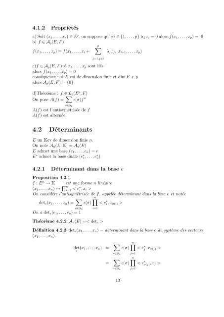 Cours AlgÃ¨bre DeuxiÃ¨me annÃ©e de licence de MathÃ©matiques.