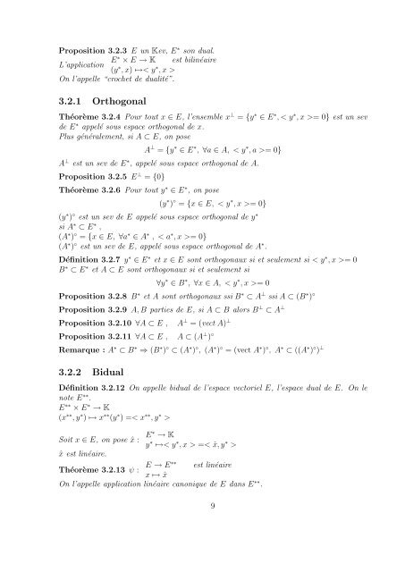 Cours Algèbre Deuxième année de licence de Mathématiques.
