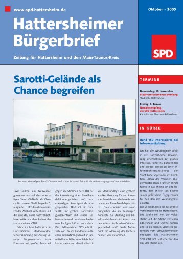 Hattersheimer BÃ¼rgerbrief - SPD Main-Taunus