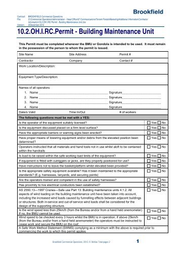 10.2.OH.I.RC.Permit - Building Maintenance Unit - Brookfield