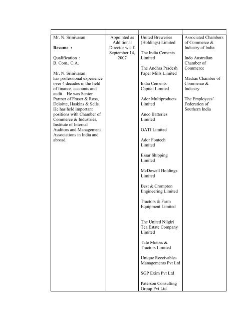 UB ENGINEERING LIMITED NOTICE OF ANNUAL ... - UB Group