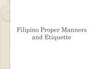 Filipino Proper Manners and Etiquette - Philippine Culture