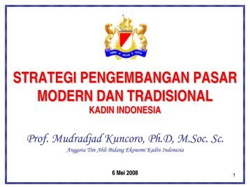 strategi pengembangan pasar modern dan ... - Kadin Indonesia