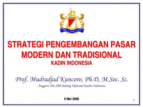 strategi pengembangan pasar modern dan ... - Kadin Indonesia